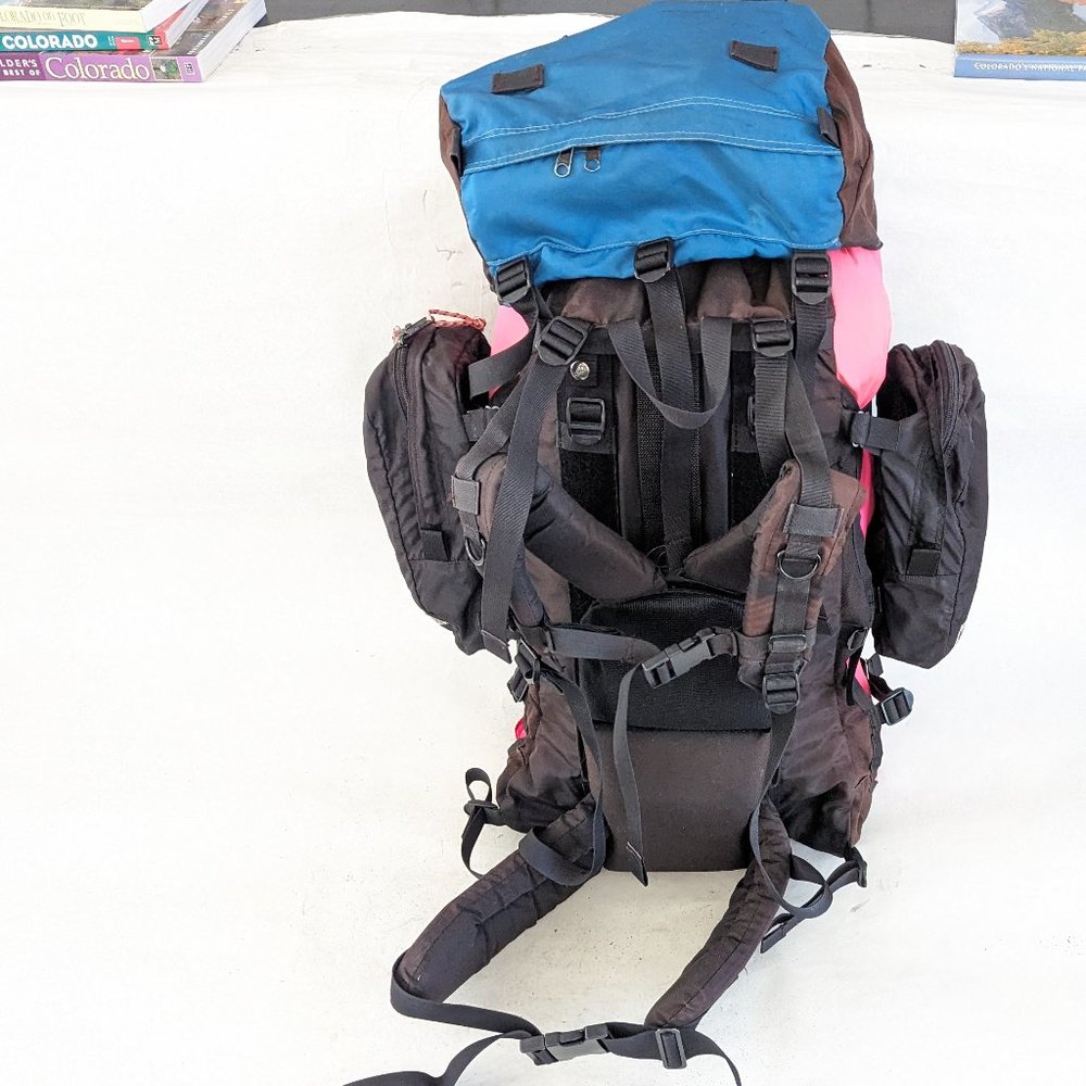 🌄 Lowe Alpine Sirocco  Internal Frame Blue Nylon Hiking Camping Backpack 🌄 - Picture 2 of 16